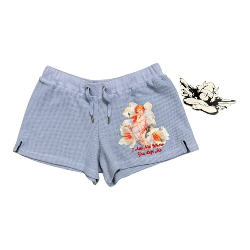 BOYS LIE I Am Not Where You Left Me Shorts in Steel Blue SZ M